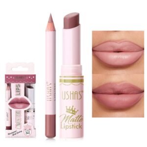 Waterproof Long Lasting Matte Lipstick Pen with Lip Liner Set