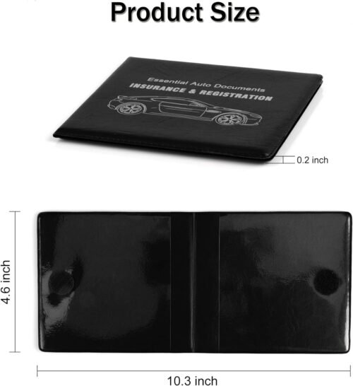 UYYE Car Registration and Insurance Card Holder, Vehicle Glove Box Car Organizer, Interior Car Accessories for Documents, Cards, License - 2 Pack - Image 3