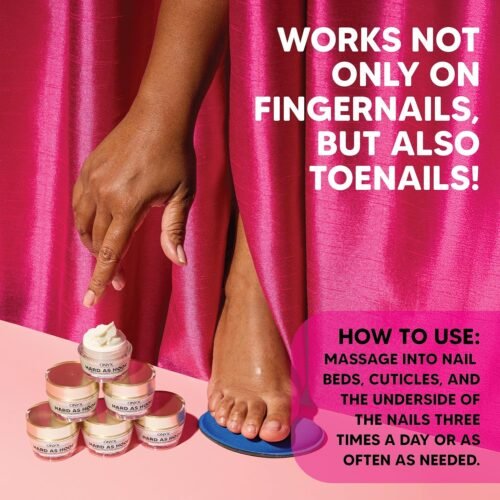 Onyx Professional Hard as Hoof Nail Strengthening Cream with Coconut Scent, Nail Growth & Conditioning Cuticle Cream Stops Splits, Chips, Cracks & Strengthens Nails, 1 oz - Image 7