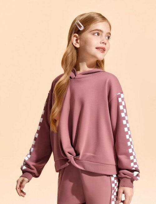 Girls Outfits Casual Tops Twist Front Pullover Hoodies Long Sleeve Fashion Sweatshirts and Sweatpants Girl Clothes - Image 4