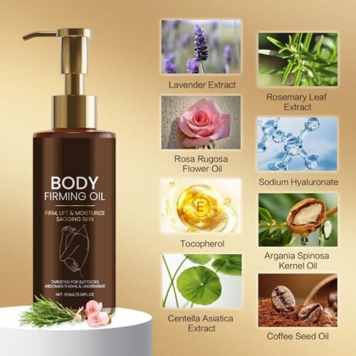 Magic Body Firming Oil with Vitamin E & Rosehip,Skin Tightening Oil for Thighs, Buttocks, Arms | Improves Elasticity | Fast-Absorbing, 1Pcs - Image 4