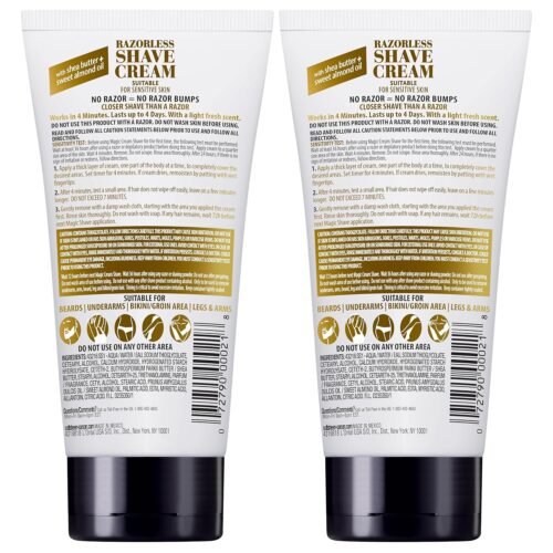 SoftSheen-Carson Magic Razorless Shaving Cream, Hair Removal Cream, Depilatory Cream, Works in 4 Minutes for Coarse, Curly Hair, 2 Count - Image 13