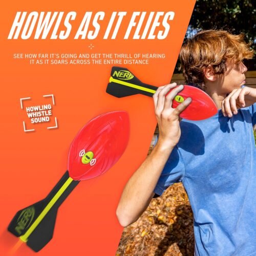 Nerf Vortex Aero Howler Foam Ball, Classic Long-Distance Football, Flight-Optimizing Tail, Whistling Sound, Indoor & Outdoor Fun, Christmas Stocking Stuffers for Kids - Image 4
