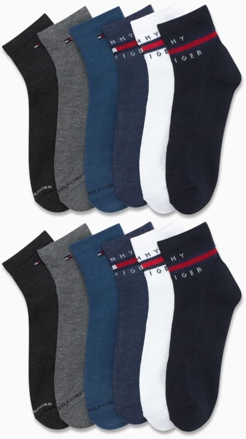 Tommy Hilfiger Men's Socks - Cushion Quarter Cut Ankle Socks (12 Pack) - Image 3