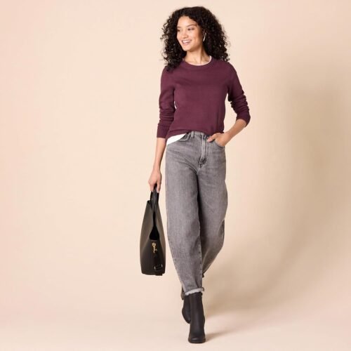 Amazon Essentials Women's Crewneck Sweater, 100% Cotton, Plus Size Available - Image 6