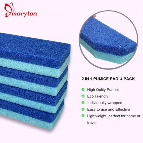 Maryton Foot Pumice Stone for Feet Hard Skin Callus Remover and Scrubber (Pack of 4) (Blue) - Image 3