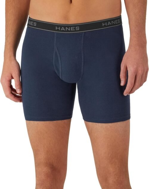 Hanes Men's Boxer Briefs, Cool Dri Moisture-Wicking Underwear, Cotton No-Ride-up for Men, Multi-Packs - Image 3