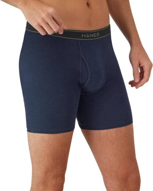 Hanes Men's Boxer Briefs, Cool Dri Moisture-Wicking Underwear, Cotton No-Ride-up for Men, Multi-Packs - Image 5