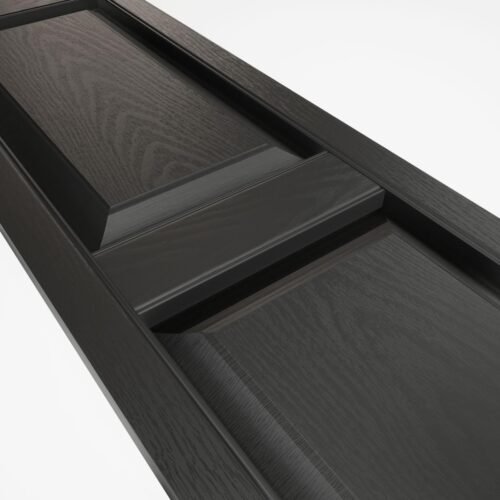 14 3/4"W x 55"H Lifetime Vinyl, Standard Two Equal Panels, Raised Panel Shutters, w/Installation Shutter-Lok's & Matching Screws (Per Pair), Black - Image 8