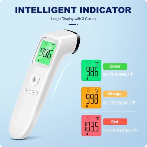 No-Touch Thermometer for Adults and Kids, Accurate Digital Baby Thermometer, Fever Alarm & Silent Mode, 2 in 1 Forehead & Object Mode - Image 4