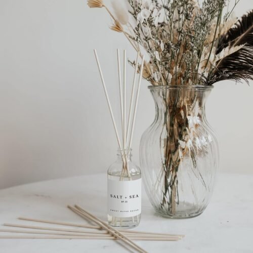 Sweet Water Decor Salt & Sea Reed Diffuser Set - Sea Salt Citrus & Musk Amber Scent Diffuser - Reed Diffusers for Home with Long Lasting Fragrance - Non-Toxic Oil Reed Diffuser - Made in the USA - Image 5