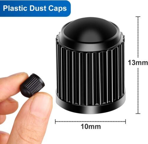 Tire Valve Stem Caps The Upgraded Version has a Sealing Ring for Car, Motorbike, Trucks, Bike, Bicycle （Black） (24) - Image 3
