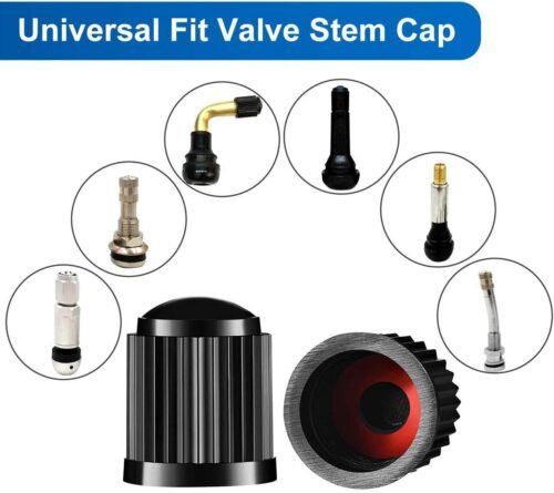 Tire Valve Stem Caps The Upgraded Version has a Sealing Ring for Car, Motorbike, Trucks, Bike, Bicycle （Black） (24) - Image 4