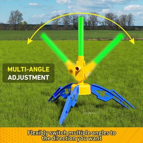 Toys Rocket Launcher for Kids - Launch up to 100 Ft, 8 Multi-Color Foam Rockets & Adjustable Launch Stand, Kids Outdoor Toys, Birthday Toys for Kids Boys Girls Age 3+ Years Old - Image 5