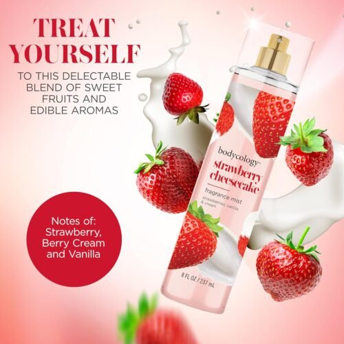 Bodycology Long-Lasting Fragrance Body Mist, Strawberry Cheesecake, 8 fl oz - Image 3