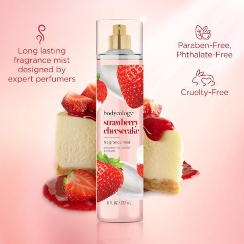 Bodycology Long-Lasting Fragrance Body Mist, Strawberry Cheesecake, 8 fl oz - Image 6
