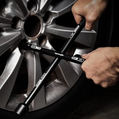 EPAuto 14" Heavy Duty Universal Lug Wrench, 4-Way Cross Wrench, Black - Image 4