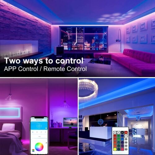 DAYBETTER LED Strip Lights 130ft Lights Strip for Bedroom, Desk, Indoor Room Bedroom Brithday Gifts RGB Decor with Remote and 24V Power Supply - Image 6