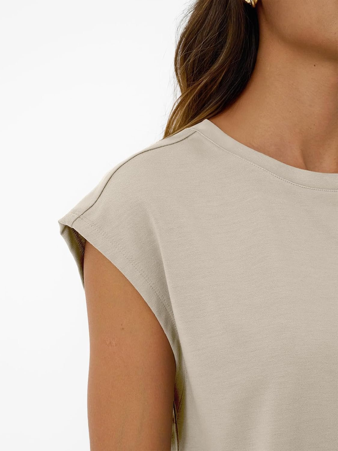 AUTOMET Womens Crew Neck Two Piece short Sets Cap Sleeve Drawstring Summer Sweatsuit with Pocket - Image 7