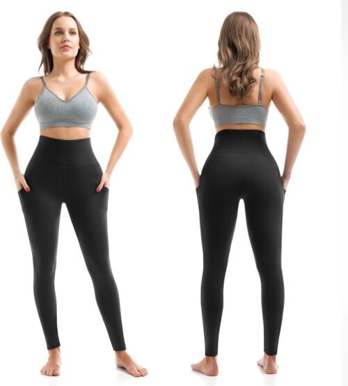 SINOPHANT High Waisted Leggings with Pockets Women, Full Length Capri Buttery Soft Stretchy Yoga Pants - Image 3