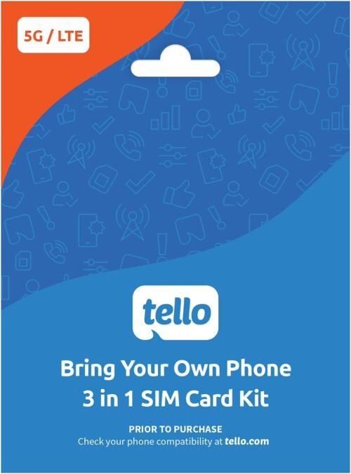Tello Mobile - US Prepaid SIM Card (3 in 1) | Bring Your Own Phone Kit | Phone Plans Starting at $5/mo up to $25/mo | Nation-Wide 4G LTE/5G Coverage - Image 3