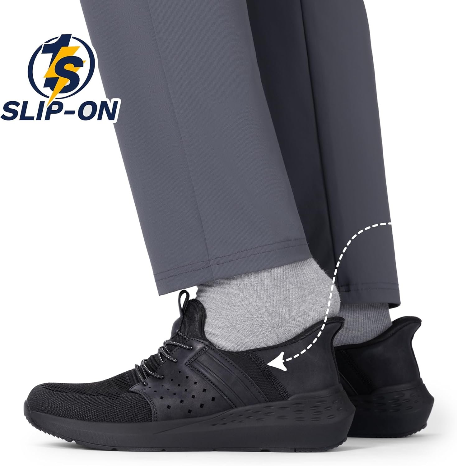 Bruno Marc Men's Hands Free Slip-on Sneakers Casual Shoes Loafers for Men Breathable Knit Comfortable Lightweight Walking Shoes - Image 5