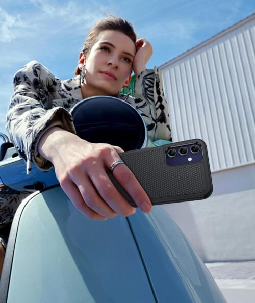 FNTCASE for Galaxy A15-5G Phone Case: Samsung Galaxy A15 5G Dual Layer Protective Heavy Duty Cover Shockproof with Non Slip Textured Back - Military Protection Bumper Tough - 6.5inch Black - Image 9
