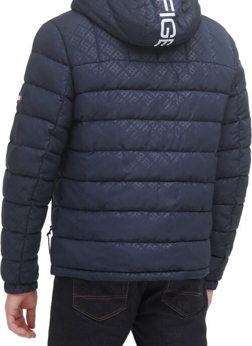 Tommy Hilfiger Men's Midweight Sherpa Lined Hooded Water Resistant Puffer Jacket - Image 3