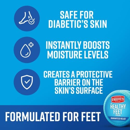 O'Keeffe's for Healthy Feet Foot Cream - 3.2 oz Jar (2 Pack) - Guaranteed Relief for Extremely Cracked, Dry Feet, Repairing Skincare, Instantly Boosts and Retains Moisture Levels - Image 4