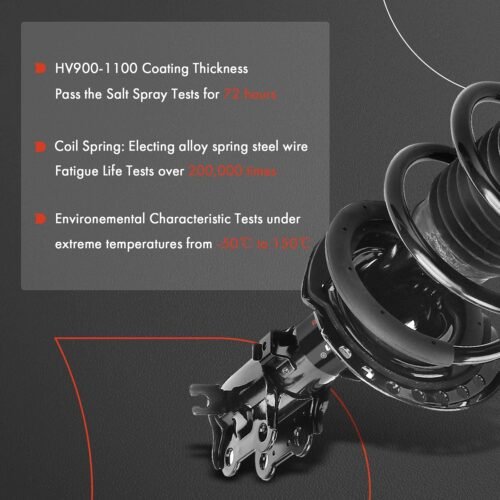 A-Premium Set (4) Front and Rear Complete Shock Absorber Strut & Coil Spring Assembly Compatible with Hyundai Accent 2012 2013 2014 2015 2016 2017, Driver and Passenger Side - Image 5