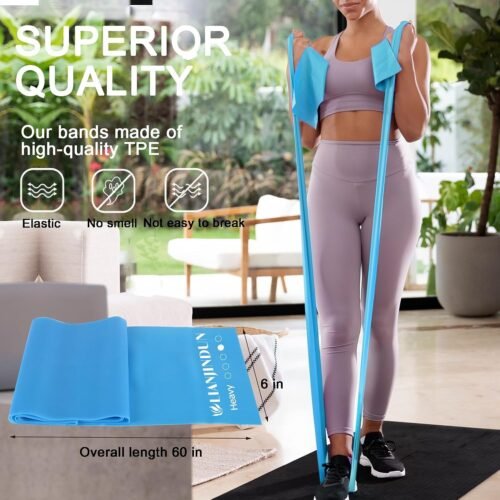 5 Pcs Professional Resistance Bands. Latex-Free, Elastic Band, Work Out Bands, Stretch Bands for Working Out Women or Men, Exercise Bands Set for Physical Therapy, Yoga, Pilates - Image 5