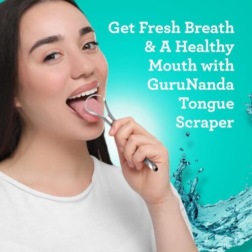 GuruNanda Tongue Scraper for Adults (2 Pack) with Travel Case, 420 Medical-Grade 100% Stainless Steel Tongue Cleaner, Aids in Fresh Breath & Oral Care - Image 7