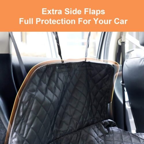 PETICON SUV Cargo Liner for Dogs, Waterproof Pet Cargo Cover Dog Seat Mat for SUVs Sedans Vans with Bumper Flap Protector, Non-Slip, Large Size Universal Fit, Black - Image 5