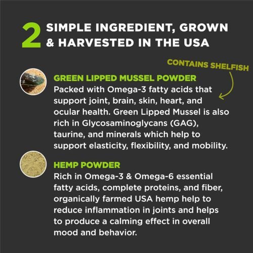 Super Snouts Hemp & Joint Chew for Dogs & Cats, 30 Chews (Up to 60 servings) – Made in USA Hip & Joint Supplement with Green Lipped Mussels, Hemp Helps Calms Joint Inflammation & Relief Joint Pain - Image 5
