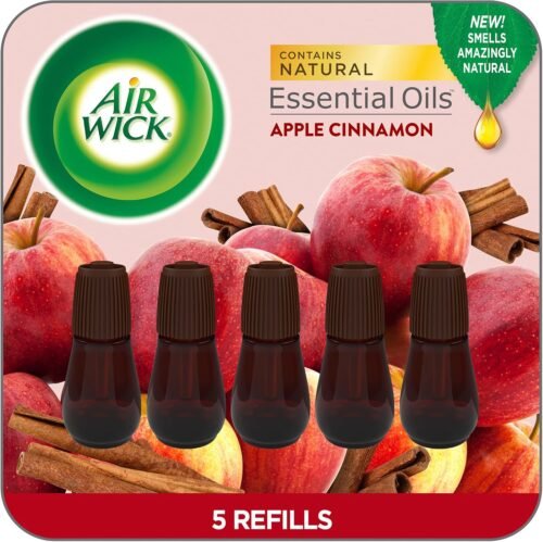 Air Wick Essential Mist Refill, 5 ct, Apple Cinnamon, Essential Oils Diffuser, Air Freshener - Image 2