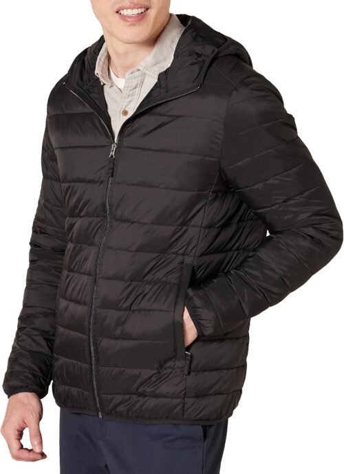 Amazon Essentials Men's Lightweight Water-Resistant Packable Hooded Puffer Jacket - Image 2