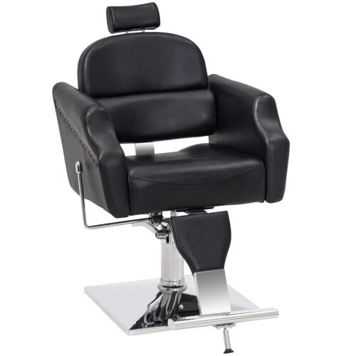 BarberPub Classic Recliner Leathern Barber Chair Antique Heavy Duty Hair Spa Salon Styling Beauty Equipment 3125 - Image 2
