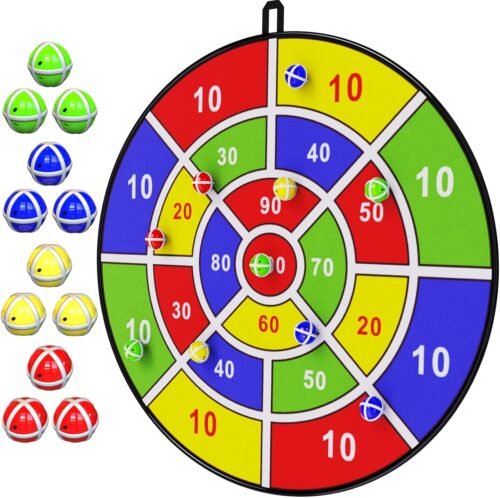 BooTaa 29" Large Dart Board for Kids, Kids Dart Board with Sticky Balls, Boys Toys, Indoor/Sport Outdoor Fun Party Play Game Toys, Birthday Gifts for 3 4 5 6 7 8 9 10 11 12 Year Old Boys Girls - Image 2