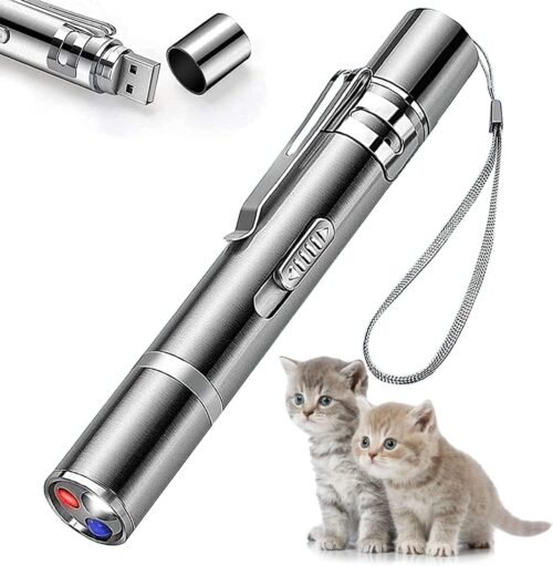 Cat Toys Laser Pointer for Indoor, Rechargeable, 7 Adjustable Wand Red Light Pet Interactive Cat Mouse Toys to Keep Busyfor Kitten Dog Chase Play - Image 2