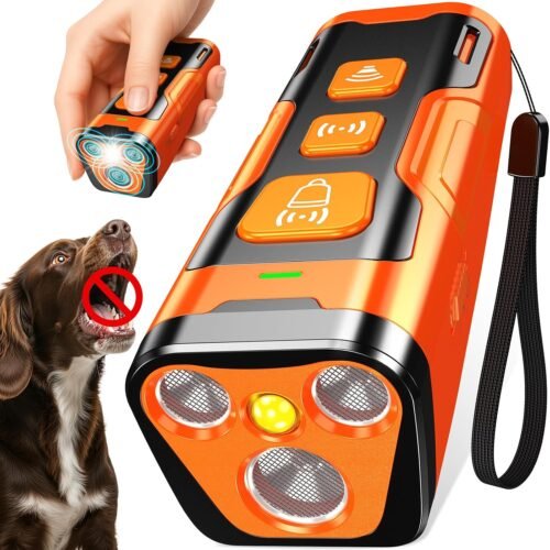 Dog Bark Deterrent Device, 3X Ultrasonic Anti Barking, 6 Training Modes 23 FT Range Barks No More Indoors Outdoors Behavior Correct Safe & Humane Rechargeable Compact Bark Control for Dogs - Image 2