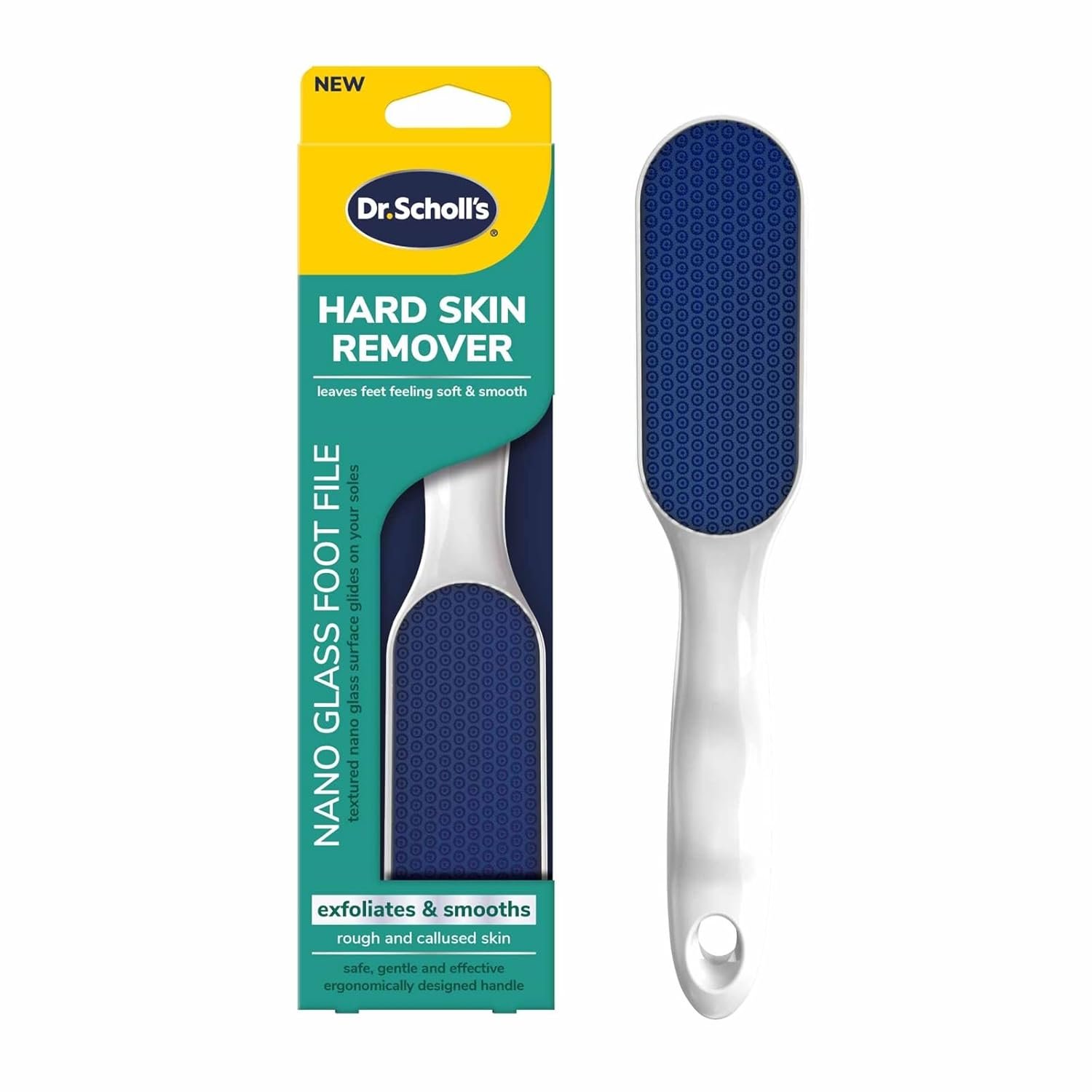 Dr. Scholl's Hard Skin Remover Nano Glass Foot File - Foot Callus Remover, Durable Foot Scrubber, Dead Skin Remover, Hygienic Pedicure Tool, Long Lasting Foot Buffer, Soft Smooth Feet - Image 2