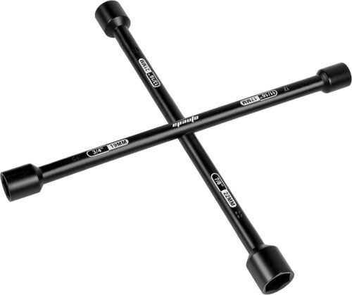 EPAuto 14" Heavy Duty Universal Lug Wrench, 4-Way Cross Wrench, Black - Image 2