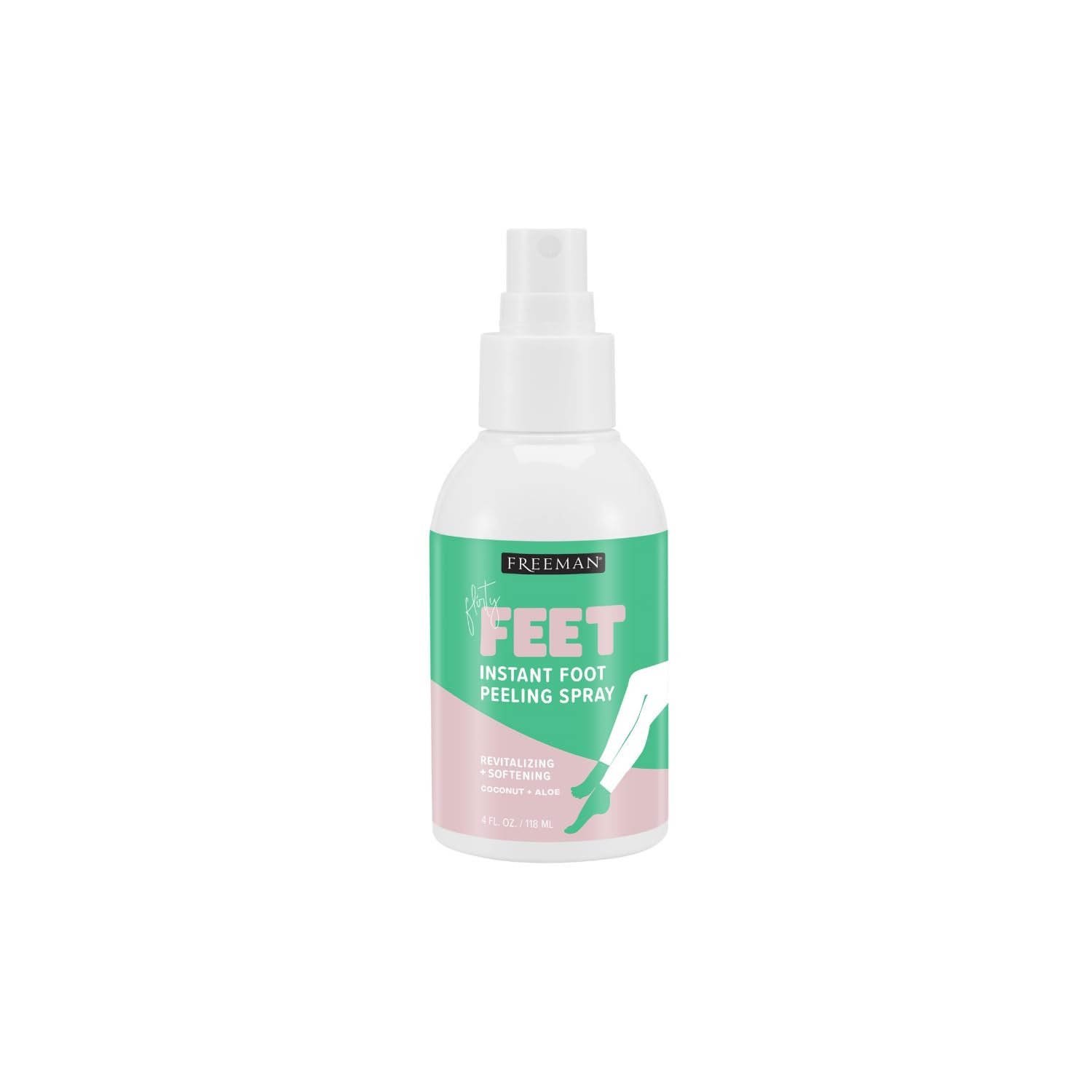 Freeman Flirty Feet Instant Foot Peeling Spray, Exfoliating Foot Mask For Summer, Moisturizing & Smooth Dry, Cracked Heels, Remove Dead Skin Quickly, Cruelty-Free & Vegan, 4 fl.oz./ 118 ml Bottle - Image 2
