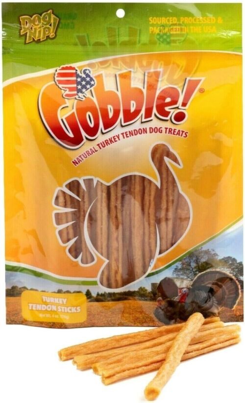 Gobble! 6-Inch Turkey Tendon Sticks for Dogs, Made in USA, 6 oz. (170g) Reseal Value Bags, All-Natural Hypoallergenic Dog Chew Treat |Sourced, Processed & Packaged in The USA | (22-25 Pieces) - Image 2