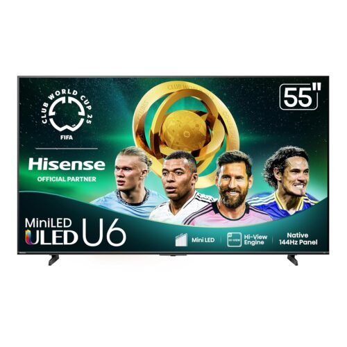 Hisense 55" Class U6 Series Best Value Mini-LED 4K UHD Smart Fire TV (55U65QF, 2025 Model) - QLED, Native 144Hz, HDR10+, Dolby Vision IQ, Dolby Atmos, Built-in Subwoofer, Game Mode Pro, Alexa Built In - Image 2