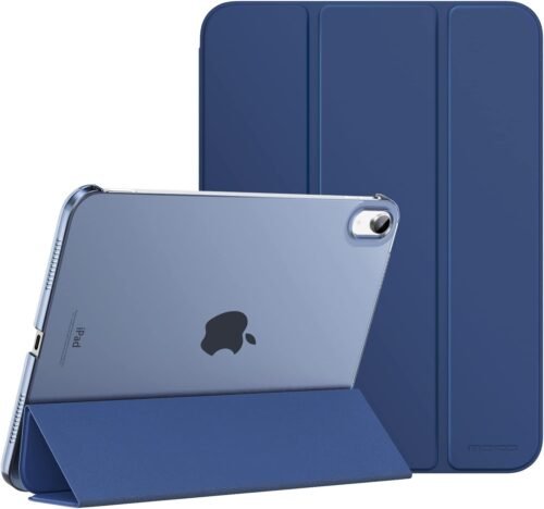 MoKo Case for iPad (A16) 11th Generation 11 Inch 2025, iPad 10th Generation 10.9 inch 2022, Slim Stand Protective Cover with Hard PC Translucent Back Shell Cover, Support Touch ID, Navy Blue - Image 2