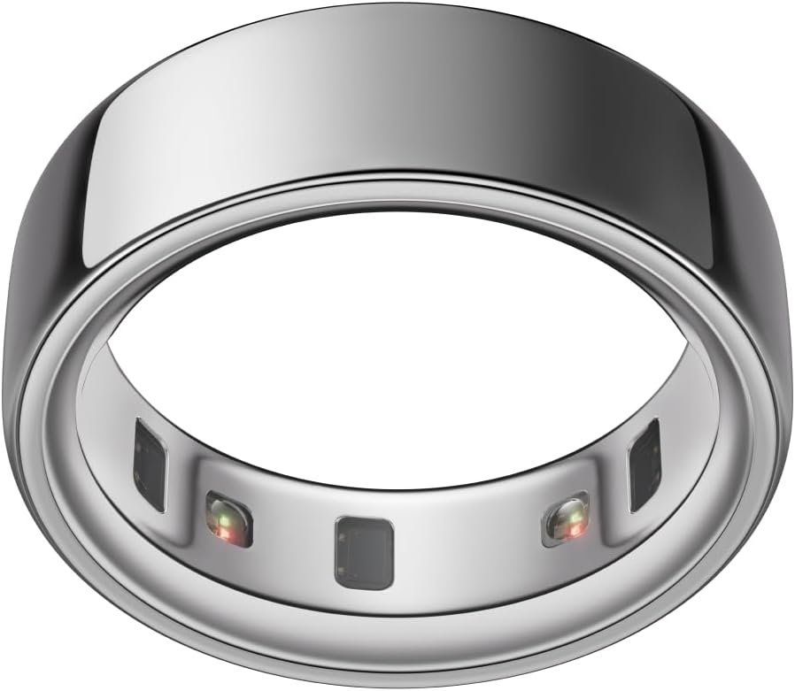 Oura Ring 4 - Silver - Size 8 - Smart Ring - Unique Sizing, Not Standard US Ring Sizes - Size First - Sleep Tracking Wearable - Heart Rate - Fitness Tracker - Up to 8 Days of Battery Life - Image 2