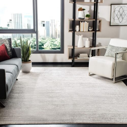 SAFAVIEH Area Rug 8x10 - Adirondack Collection - Large - Ivory & Silver, Modern Ombre Design, Non-Shedding & Easy Cleaning, Ideal for Living Room, Bedroom, Office, Dining Space (ADR113B) - Image 2