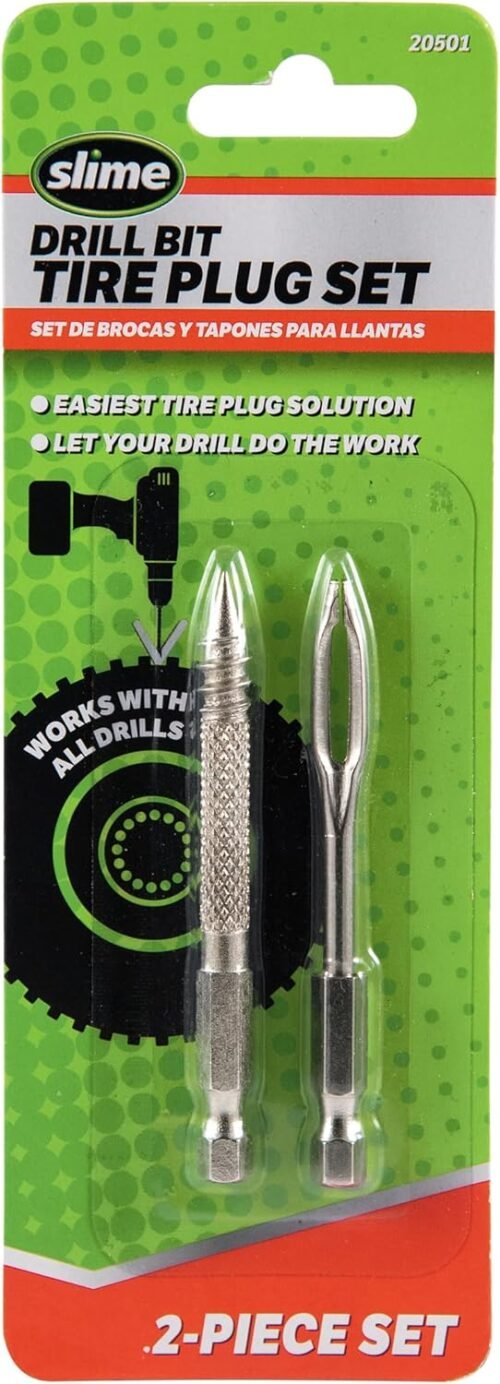 Slime 20501 Tire Plug Drill Bit Kit, All Drills Compatable, Easiest Tire Plug Option, (2-Piece Set) - Image 2