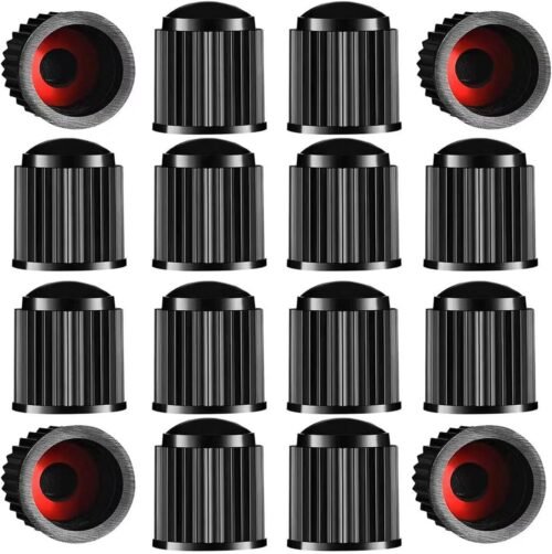 Tire Valve Stem Caps The Upgraded Version has a Sealing Ring for Car, Motorbike, Trucks, Bike, Bicycle （Black） (24) - Image 2